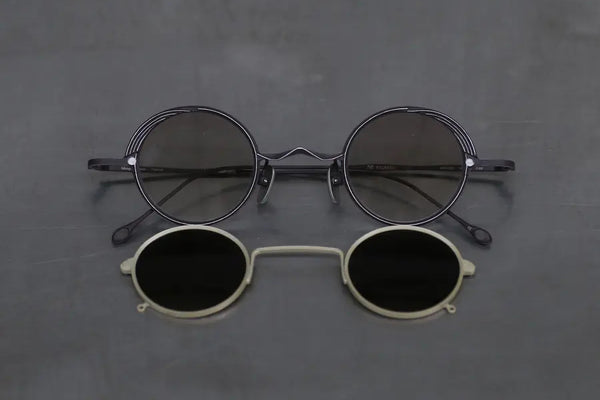 Rigards&ZIGGY CHEN antique bronze + antique gold frame gray + green lens glasses RG1008ZC